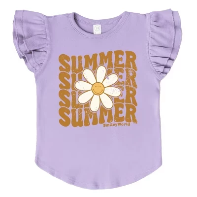 Футболка с развевающимися рукавами SmileyWorld Summer Wave, сиреневая