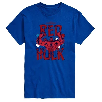 Мужская футболка с коротким рукавом Captain America Scribble Red Hulk и рисунком Халка