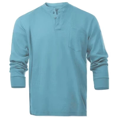 Огнестойкие футболки Henley светло-голубого цвета