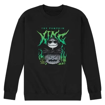 Мужская флисовая толстовка с металлическим рисунком Pumpkin King, черный