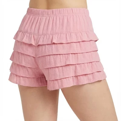 Женские шорты Malco Modes Ruffle с рюшами, розовые