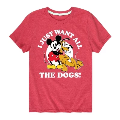 Футболка с коротким рукавом Mickey Pluto Just Want All Dogs с графическим рисунком