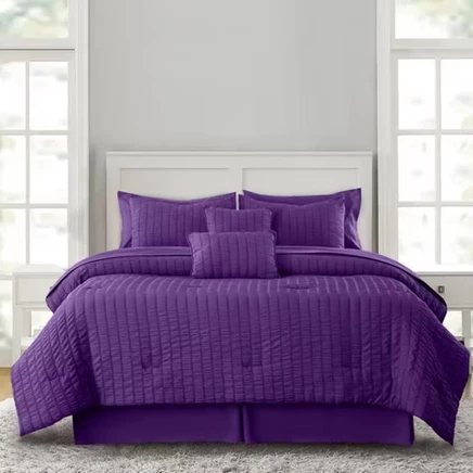 Постельный набор Lux Decor, 10 предметов, twin, фиолетовый