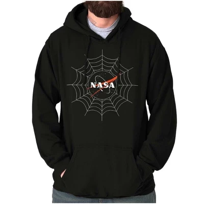Унисекс худи NASA с принтом паутины, черная