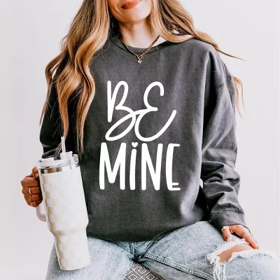 Женская легкая одежда, окрашенная в графический цвет толстовка Be Mine Words pepper