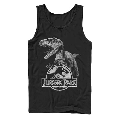 Мужская майка Jurassic Park Raptor Logo, черная
