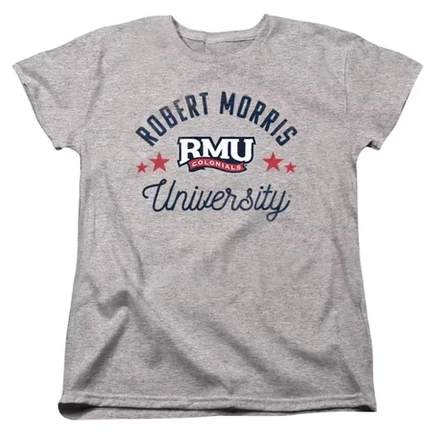 Женская футболка Robert Morris University Colonials от athletic heather