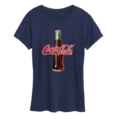 Женская футболка Coca Cola Coke Bottle Logo, синяя