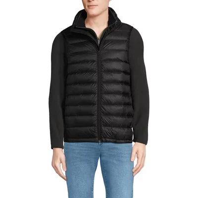 Мужской пуховый жилет Lands End Wanderweight, черный
