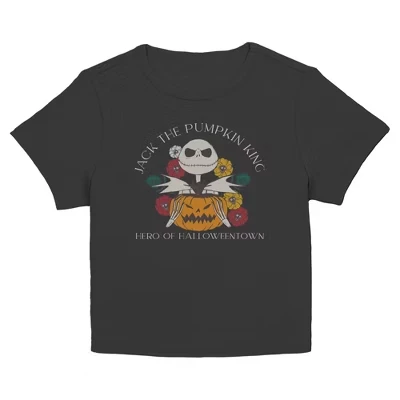 Женская футболка Jack the Pumpkin King Hero для юниоров черная