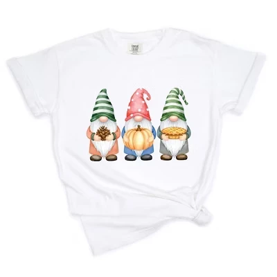 Осенняя футболка Three Gnomes, окрашенная в белый цвет