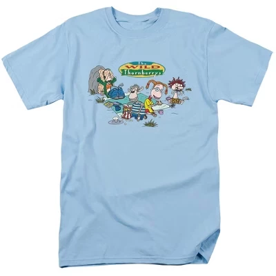 Футболка для взрослых Wild Thornberrys Eliza Darwin Donny And Debbie светло-голубая светло-голубая