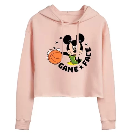 Women's -  - Game Face Basketball Cropped Graphic Hoodie blush