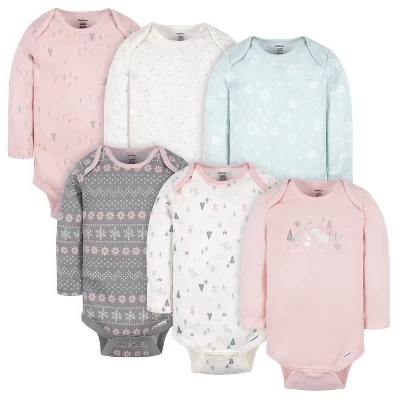 Детское боди Gerber Onesies® 6 шт., с длинными рукавами