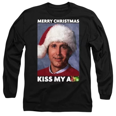 Мужской лонгслив National Lampoon Merry Kiss, черный