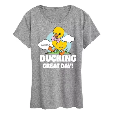 Женская футболка Instant Message «Ducking Great Day», меланж