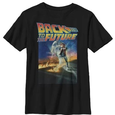 Футболка для мальчиков Back to the Future, черная