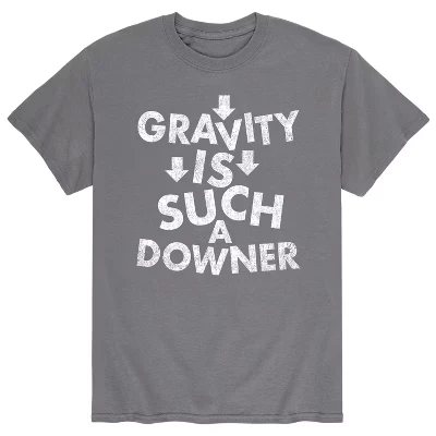 Мужская футболка Gravity Such A Downer с коротким рукавом и рисунком цвета древесного угля
