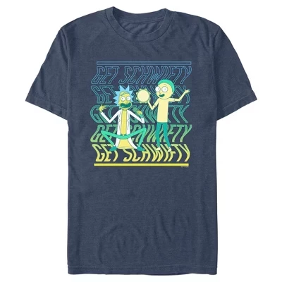 Men's Rick And Morty Get Schwifty Dance T-Shirt blue