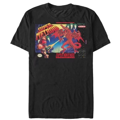 Мужская футболка Nintendo Super Metroid, черная