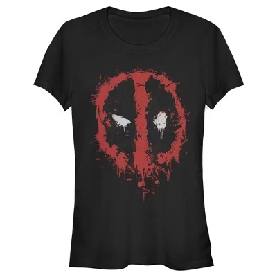 Футболка Junior's Deadpool Splatter Icon черная