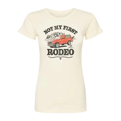 Женская футболка Not My First Rodeo 1983 Bronco с приталенным рисунком natural