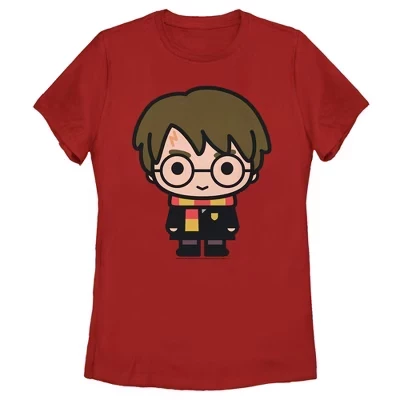 Женская футболка Harry Potter Harry Kawaii Cutie, красная