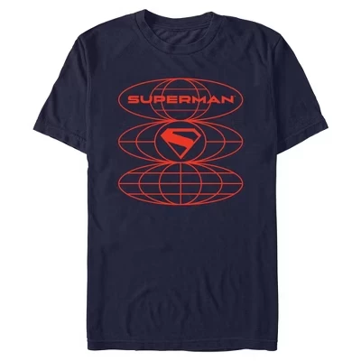 Мужская футболка DC Comics Superman Global Hero, синяя