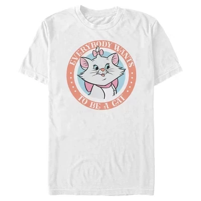 Мужская футболка Aristocats Marie Everybody Wants To Be A Cat белого цвета