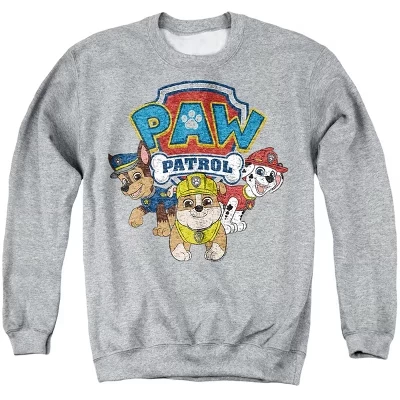 Мужская толстовка Athletic Heather со значком Paw Patrol с круглым вырезом от Pups