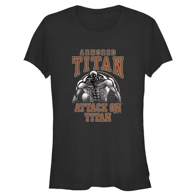 Женская футболка из джерси Armored Titan для юниоров черного цвета