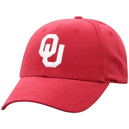 Бейсболка Oklahoma Sooners из структурированного матового хлопка Vapor: Регулируемая темно-красная бейсболка