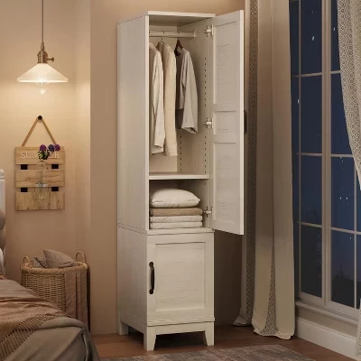 Шкаф SunnyFurn, 2 двери, 18 полок, белый