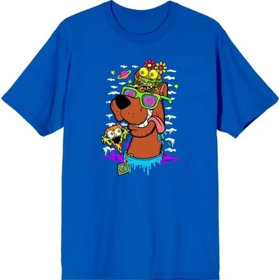 Мужская футболка Scooby Doo «Пёс в очках», синяя
