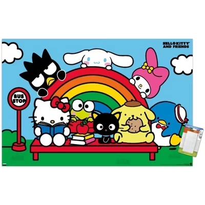 Постер Trends International Hello Kitty Bus Stop, белый