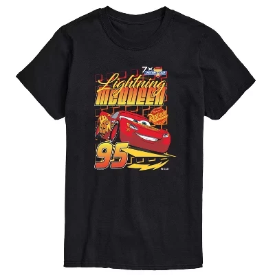 Мужская футболка с коротким рукавом и графическим рисунком Lightning Racing, черная