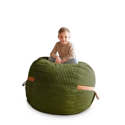 Кресло-мешок Bean Bag со съемным чехлом, наполнителем из пенопласта, разных размеров и тканей, зеленого цвета для всех возрастов