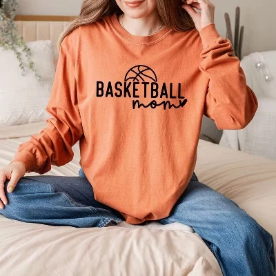 Женская баскетбольная одежда Mom Ball с длинным рукавом, окрашенная футболка yam