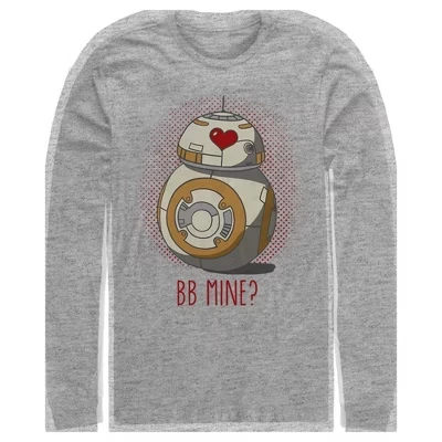 Мужской лонгслив Star Wars BB Mine?, серый меланж