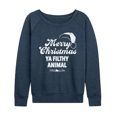 Женский лонгслив Home Alone Merry Christmas, индиго