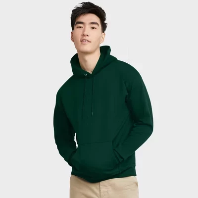 Унисекс худи Hanes EcoSmart, темно-зеленое
