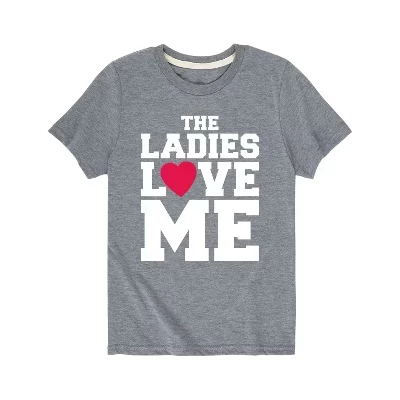 Женская футболка с коротким рукавом и графическим рисунком athletic heather от The Ladies Love Me
