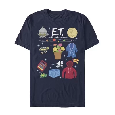 Мужская футболка E.T. «Любимые кинореквизиты», синяя