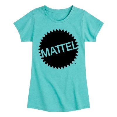 Футболка для девочек Mattel Original Logo, бирюзовая