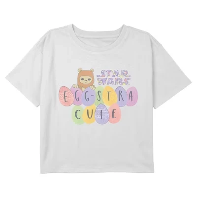 Футболка для девочек Egg-Stra Cute Ewok белого цвета