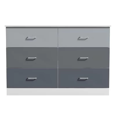 Комод Galano, 6 ящиков, 119×40×81 см, разноцветный