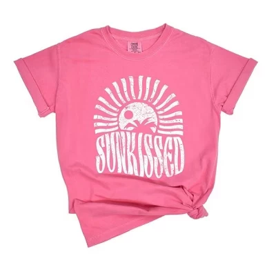 Женская футболка Sunkissed Rays с коротким рукавом, окрашенная красками crunchberry