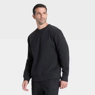 Мужская флисовая толстовка с круглым вырезом Active Comfort - ™ черный
