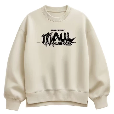 Женская толстовка с логотипом Maul Shadow Lord Oversize из флиса кремового цвета