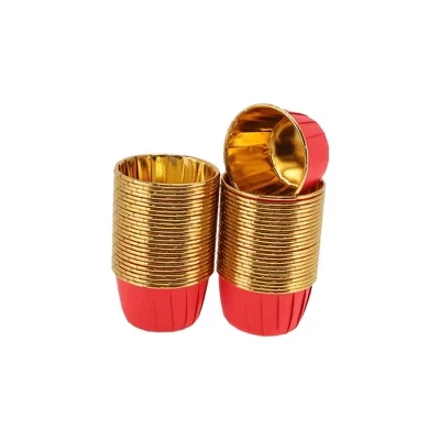 Формы для выпечки Unique Bargains 50 шт. 6,5×4 см, красные